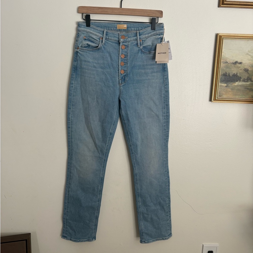 MOTHER Pixie Dazzler Ankle Meet Me At The Metro Button Fly Jeans Women 29 NWT